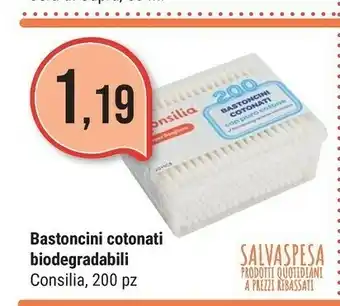 Supermercati Gulliver Consilia Bastoncini Cotonati Biogradabili offerta
