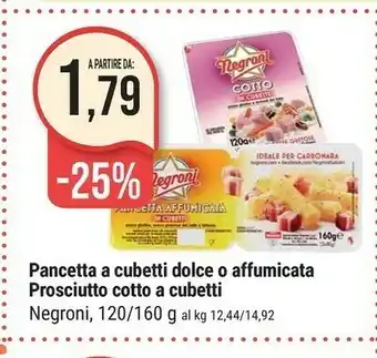 Supermercati Gulliver Negroni Cubetti Di Pancetta Dolce offerta