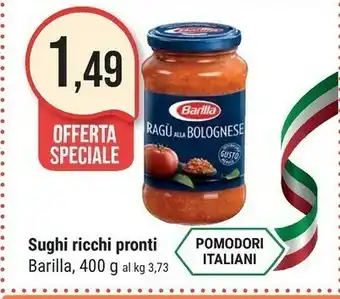 Supermercati Gulliver Barilla Ragù Alla Bolognese 400 G(ml) offerta
