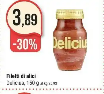 Supermercati Gulliver Delicius Filetti Di Alici offerta