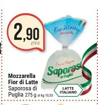 Supermercati Gulliver Saporosa di puglia Mozzarella Fior Di Latte offerta