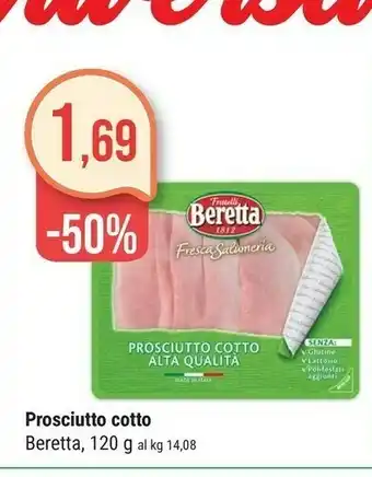 Supermercati Gulliver Beretta Prosciutto Cotto Alta Qualità 120 G(ml) offerta