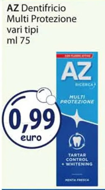 AZ Dentifricio Multi Protezione vari tipi ml 75