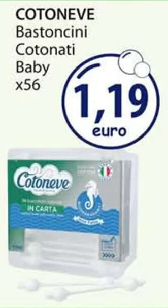Acqua & Sapone COTONEVE Bastoncini Cotonati Baby x56 offerta