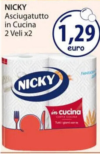 Acqua & Sapone NICKY Asciugatutto in Cucina 2 Veli x2 offerta
