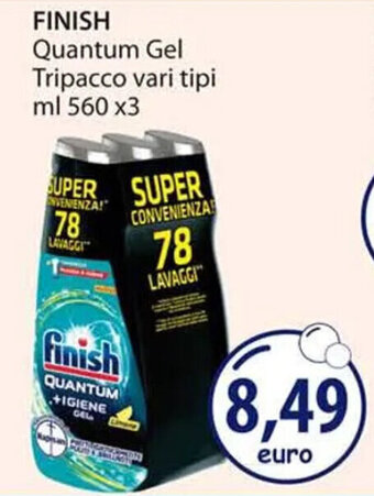 Acqua & Sapone FINISH Quantum Gel Tripacco vari tipi ml 560 x3 offerta