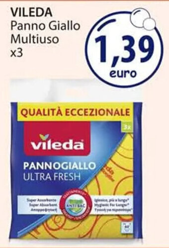 Acqua & Sapone VILEDA Panno Giallo Multiuso x3 offerta