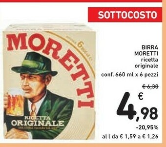 Conad Birra Moretti - Birra Moretti 660 G(ml) offerta