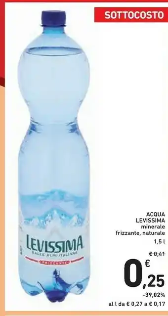 Conad Levissima Acqua Minerale Naturale Frizzante 1500 G(ml) offerta