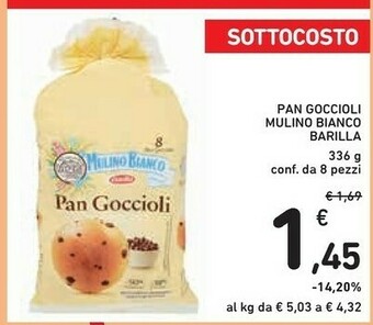 Conad Mulino Bianco Pan Goccioli 336 G(ml) offerta