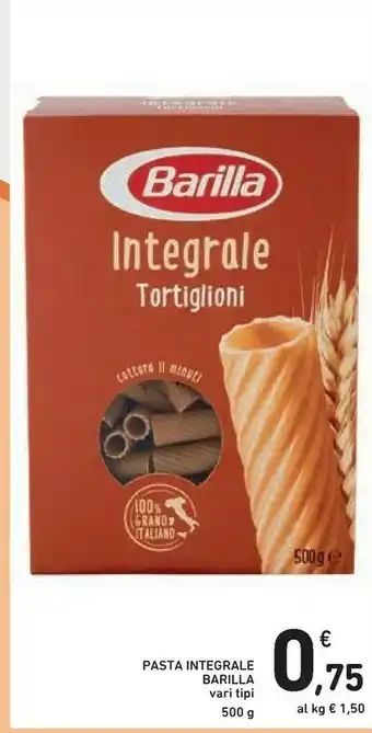 Conad Barilla Integrale Tortiglioni 500 G(ml) offerta