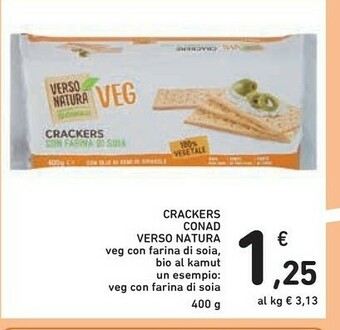 Conad Conad - Crackers Con Farina Di Soia Veg Verso Natura 400 G(ml) offerta