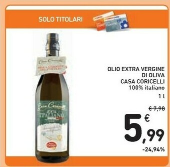Conad Pietro Coricelli - Olio Extra Vergine Di Oliva 1000 G(ml) offerta