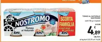 Conad Nostromo Tonno Al Naturale 56 G(ml) offerta