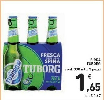 Conad Tuborg Birra 330 G(ml) offerta
