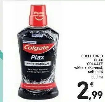 Conad Colgate Collutorio Plax White + Charcoal 500ml offerta