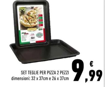 Conad Superstore SET TEGLIE PER PIZZA 2 PEZZI 32 x 37cm e 26 x 37cm offerta