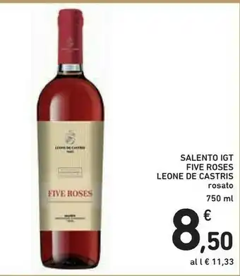 Conad Leone De Castris Five Roses Salento IGT Rosato offerta