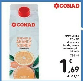 Conad Conad - Spremuta Di Arance Bionde 750 G(ml) offerta
