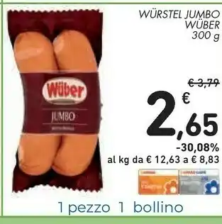 Conad Wuber Wurstel Jumbo offerta