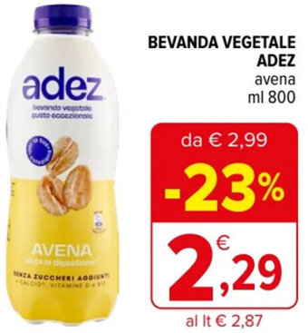 Iperal BEVANDA VEGETALE ADEZ 800 ml offerta