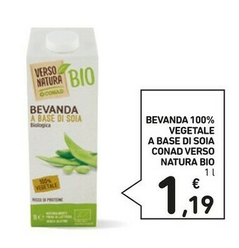Conad Conad - Bevanda A Base Di Soia Veg Verso Natura 1000 G(ml) offerta