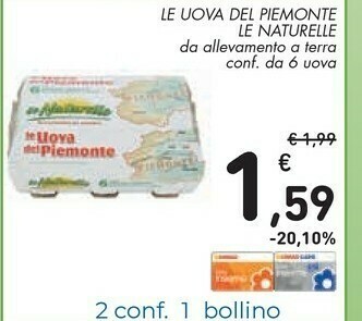 Conad Le Naturelle Le Uova Del Piemonte offerta