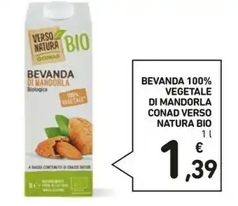 Conad Natura bio Bevanda 100% Vegetale Di Mandorla offerta