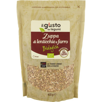 Zuppe di legumi e cereali biologiche libera terra