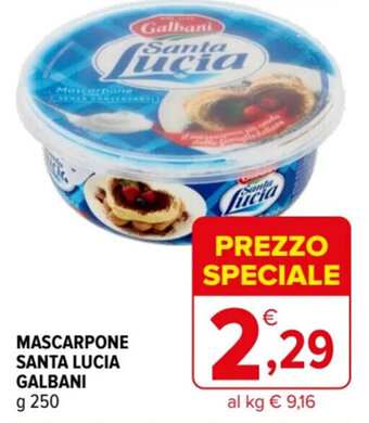 Iperal MASCARPONE SANTA LUCIA GALBANI g 250 offerta
