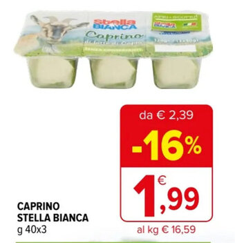 Iperal CAPRINO STELLA BIANCA g 40x3 offerta