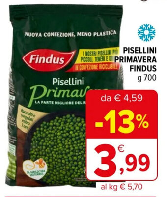 Iperal PISELLINI PRIMAVERA Findus g 700 offerta