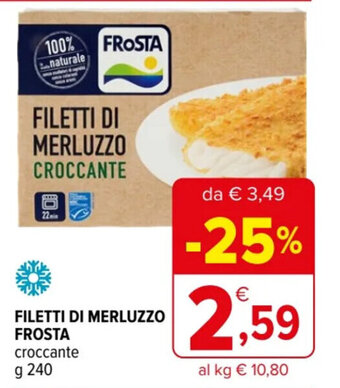 Iperal FILETTI DI MERLUZZO FROSTA croccante g 240 offerta
