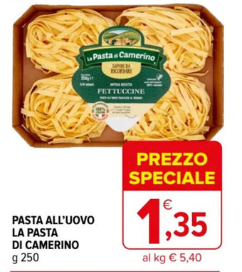 Iperal PASTA ALL'UOVO LA PASTA DI CAMERINO g 250 offerta