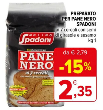 PREPARATO PER PANE NERO SPADONI 1 kg