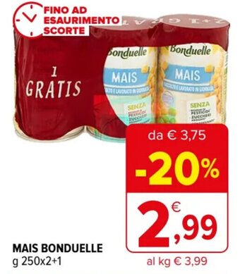 Iperal MAIS BONDUELLE g 250x2+1 offerta