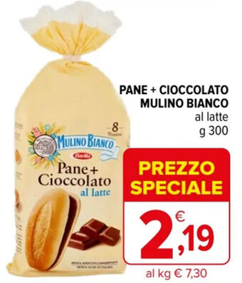Iperal PANE + CIOCCOLATO MULINO BIANCO al latte g 300 offerta