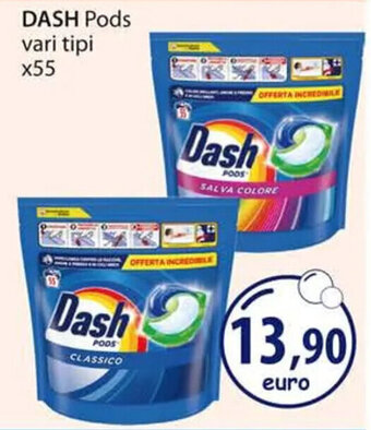Acqua & Sapone DASH Pods vari tipi x55 offerta