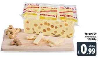 Deco Supermercati PRESIDENT emmental offerta
