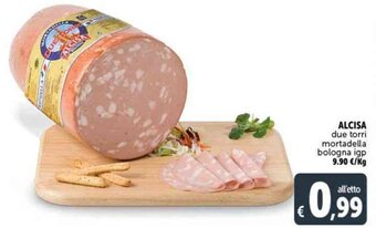 Deco Supermercati ALCISA due torri mortadella bologna igp offerta