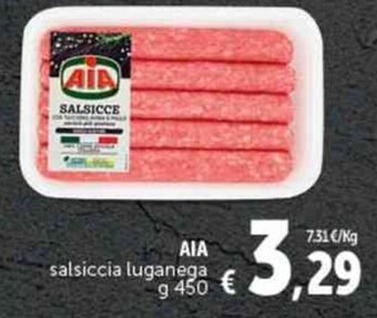 Deco Supermercati AIA salsiccia luganega g 450 offerta