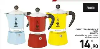 Conad Bialetti Caffettiera Rainbow 3 offerta