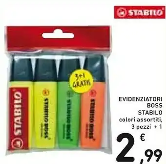 Conad Stabilo Evidenziatori Boss offerta