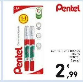 Conad Pentel Correttore Bianco Micro offerta