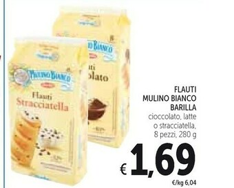Conad Mulino Bianco Flauti Al Latte 280 G(ml) offerta