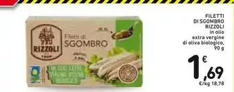Conad Rizzoli Filetti Di Sgombro In Olio D'Oliva offerta