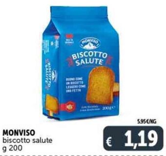 Deco Supermercati MONVISO biscotto salute g 200 offerta