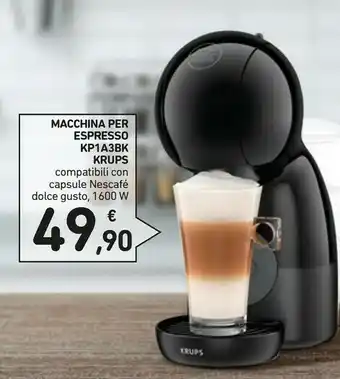Conad Krups Macchina Per Espresso Compatibili Con Capsule Nescafé Dolce Gusto offerta