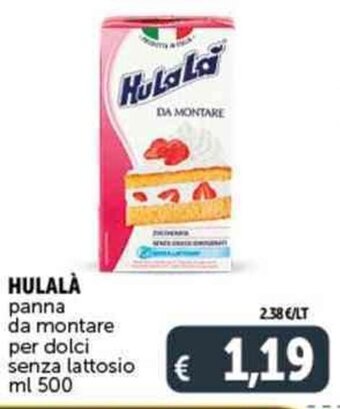 Deco Supermercati HULALÀ panna da montare per dolci senza lattosio ml 500 offerta
