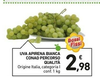 Conad Cond Uva Apirena Bianca offerta